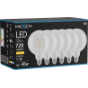 Mexen Vintis 6x LED-Filamentlampe E27, G125, 6W, Warm - 2700K, 720 lm, klar - L158-E27-0627-00x06