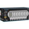 Mexen Vintis 10x LED-Filamentlampe E27, G125, 6W, Warm - 2700K, 510 lm, Rauch - L158-E27-0627-70x10