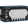 Mexen Vintis 6x LED-Filamentlampe E27, G125, 6W, Neutral - 4000K, 720 lm, klar - L158-E27-0640-00x06