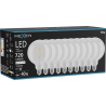 Mexen Vintis 10x LED-Filament-Glühbirne E27, G125, 6W, Neutral - 4000K, 720 lm, klar - L158-E27-0640-00x10