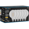 Mexen Vintis 6x Filament-LED-Glühbirne E27, G125, 8W, Warm - 2700K, 1055 lm, klar - L158-E27-0827-00x06