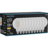 Mexen Vintis 10x LED-Filament-Glühbirne E27, G125, 8W, Warm - 2700K, 1055 lm, klar - L158-E27-0827-00x10