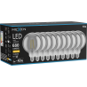 Mexen Vintis 10x LED-Filament-Glühbirne E27, G125, 8W, Warm - 2700K, 680 lm, Rauch - L158-E27-0827-70x10