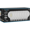 Mexen Vintis 10x LED-Filament-Glühlampe E27, G125, 8W, Neutral - 4000K, 1055 lm, klar - L158-E27-0840-00x10