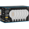 Mexen Vintis 6x LED-Filament-Glühbirne E27, G125, 10W, Warm - 2700K, 1320 lm, klar - L158-E27-1027-00x06