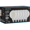Mexen Vintis 6x LED-Filamentlampe E27, G125, 10W, Neutral - 4000K, 1320 lm, klar - L158-E27-1040-00x06