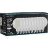 Mexen Vintis 10x LED-Filamentlampe E27, G125, 10W, Neutral - 4000K, 1320 lm, klar - L158-E27-1040-00x10