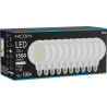Mexen Vintis 10x LED-Filamentlampe E27, G125, 12W, Neutral - 4000K, 1560 lm, klar - L158-E27-1240-00x10