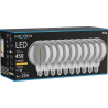Mexen Vintis 10x Filament-LED-Birne Spirale E27, G125, 8W, Warm - 2200K, 450 lm, smoke - L168-E27-0822-70x10