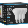 Mexen Nova 3x LED-Glühbirne E27, R80, 12W, Kalt - 6500K, 1260 lm - L105-E27-1265-01x03