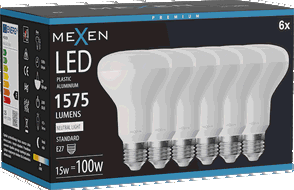 Mexen Nova 6x LED-Glühbirne E27, R80, 15W, Neutral - 4000K, 1575 lm - L105-E27-1540-01x06
