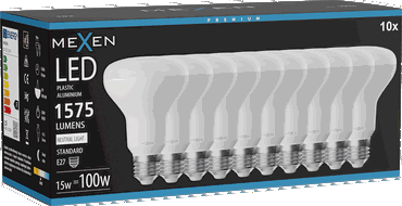 Mexen Nova 10x LED-Glühbirne E27, R80, 15W, Neutral - 4000K, 1575 lm - L105-E27-1540-01x10