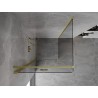 Mexen Mist-F faltbare Duschkabine links 80 x 80 cm, transparent, gebürstetes Gold - 8A6T-080-080-55-00-L