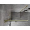 Mexen Mist-F klappbare Duschkabine links 70 x 100 cm, transparent, gebürstetes Gold - 8A6T-070-100-55-00-L