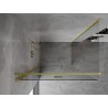 Mexen Mist-F Klappduschkabine links 85 x 100 cm, transparent, gold gebürstet - 8A6T-085-100-55-00-L