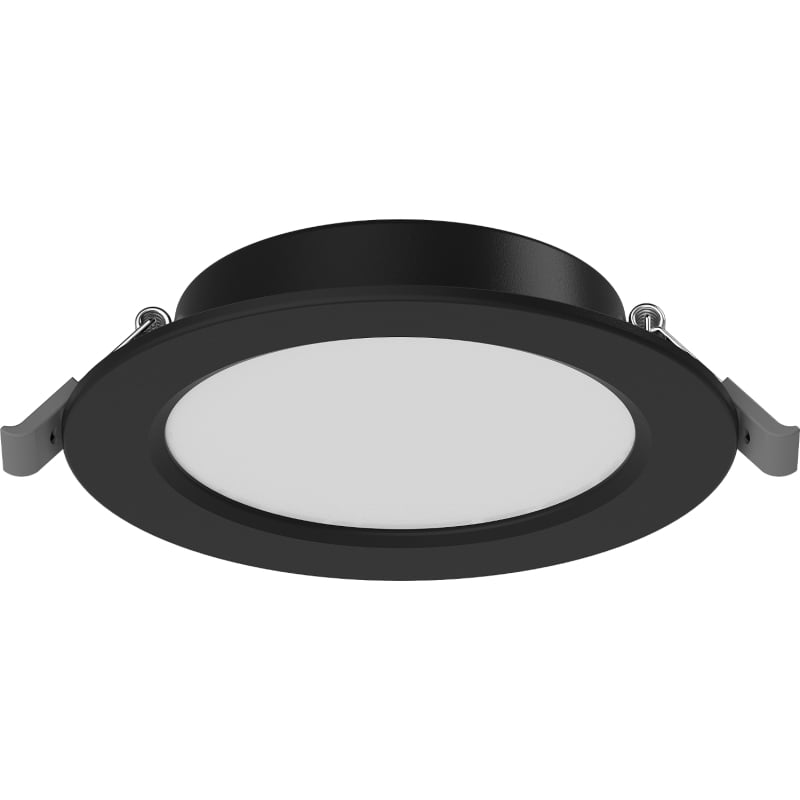Mexen LDRR Deckeneinbaupanel LED Downlight eingelassen Ø 12 cm, 6W, Neutral - 4000K, 390 lm, schwarz - L210-012-0640-70