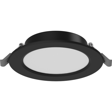 Mexen LDRR Deckeneinbaupanel LED Downlight eingelassen Ø 12 cm, 6W, Neutral - 4000K, 390 lm, schwarz - L210-012-0640-70