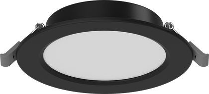 Mexen LDRR Deckeneinbaupanel LED Downlight eingelassen Ø 12 cm, 6W, Neutral - 4000K, 390 lm, schwarz - L210-012-0640-70