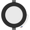 Mexen LDRR Deckeneinbaupanel LED Downlight eingelassen Ø 12 cm, 6W, Neutral - 4000K, 390 lm, schwarz - L210-012-0640-70