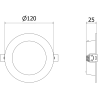 Mexen LDRR LED-Einbau-Deckenspot Downlight, Ø 12 cm, 6W, Kalt - 6500K, 600 lm, weiß - L210-012-0665-20