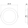 Mexen LDRR LED-Decken-Downlight-Einbauleuchte, Ø 17 cm, 12W, Neutral - 4000K, 1320 lm, weiß - L210-017-1240-20