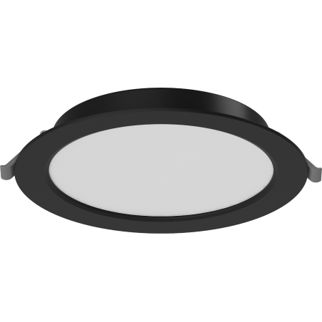 Mexen LDRR eingelassene LED-Downlight-Deckenplatte Ø 17 cm, 12W, Neutral - 4000K, 900 lm, schwarz - L210-017-1240-70