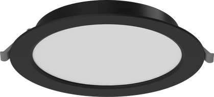 Mexen LDRR LED-Downlight-Deckenpaneel, Einbau, Ø 17 cm, 12W, Kaltweiß - 6500K, 960 lm, schwarz - L210-017-1265-70