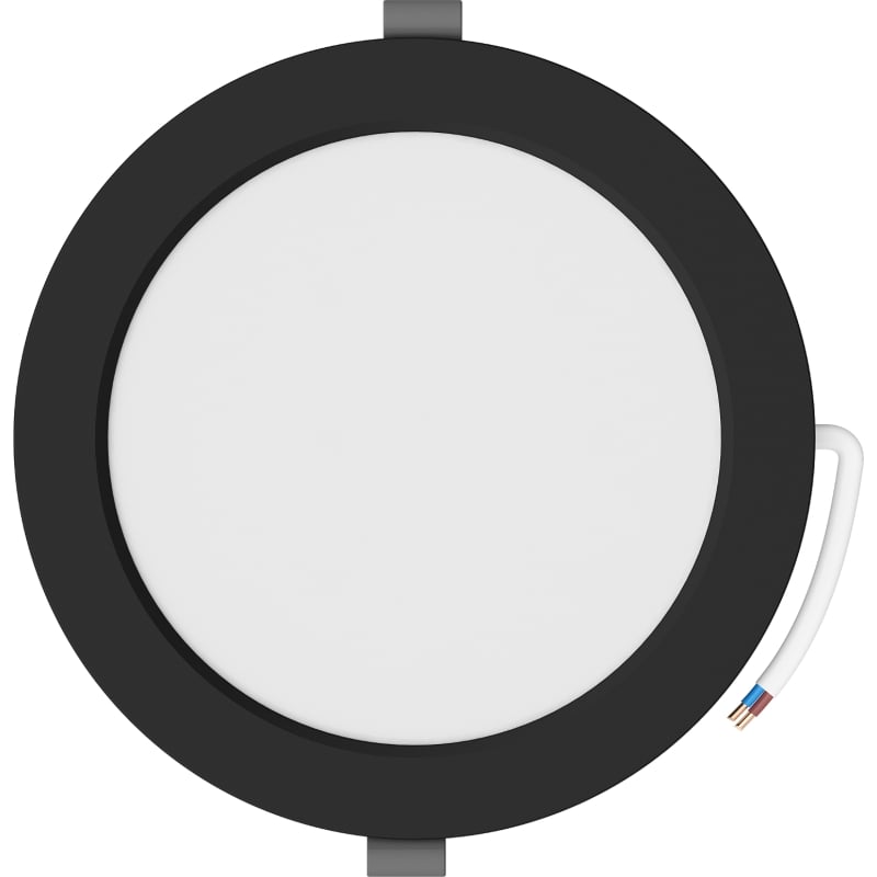 Mexen LDRR LED-Downlight-Deckenpaneel, Einbau, Ø 17 cm, 12W, Kaltweiß - 6500K, 960 lm, schwarz - L210-017-1265-70