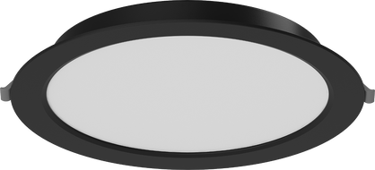 Mexen LDRR LED-Downlight-Deckenpaneel, eingelassen, Ø 22 cm, 18W, Kaltlicht - 6500K, 1440 lm, schwarz - L210-022-1865-70