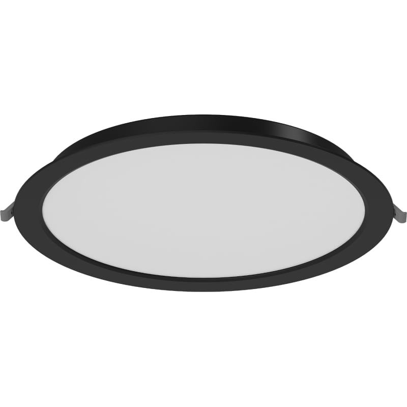 Mexen LDRR LED-Downlight-Deckenpaneel, Einbau, Ø 30 cm, 24W, Neutral - 4000K, 1920 lm, schwarz - L210-030-2440-70
