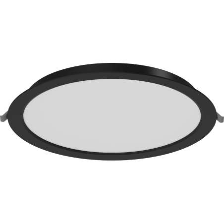 Mexen LDRR LED-Downlight-Deckenpaneel, Einbau, Ø 30 cm, 24W, Neutral - 4000K, 1920 lm, schwarz - L210-030-2440-70