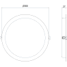 Mexen LDRR LED-Downlight-Deckeneinbauleuchte, Einbaudurchmesser 30 cm, 24W, Kaltweiß - 6500K, 2640 lm, weiß - L210-030-2465-20