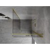Mexen Mist-F faltbare Duschkabine rechts 70 x 70 cm, transparent, gebürstet gold - 8A6T-070-070-55-00-P