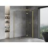Mexen Mist-F Faltbare Duschkabine rechts 100 x 85 cm, transparent, gebürstetes Gold - 8A6T-100-085-55-00-P