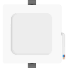 Mexen LDRR LED-Downlight-Deckenpanel, quadratisch 12 x 12 cm, 6W, Kalt - 6500K, 600 lm, weiß - L211-012-0665-20