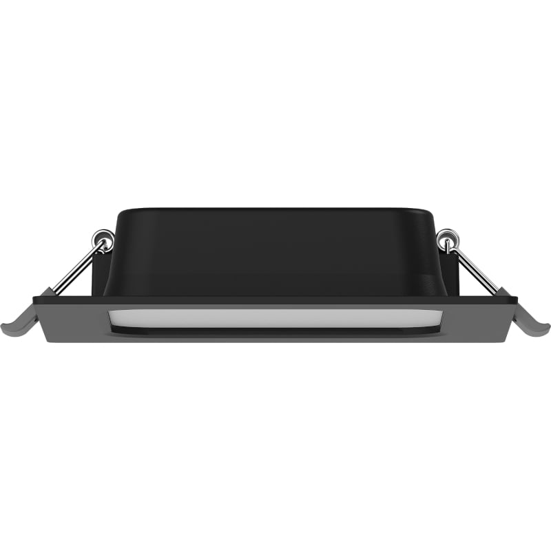 Mexen LDRR LED-Deckeneinbau-Downlight, 12 x 12 cm, 6W, Kaltweiß - 6500K, 600 lm, schwarz - L211-012-0665-70