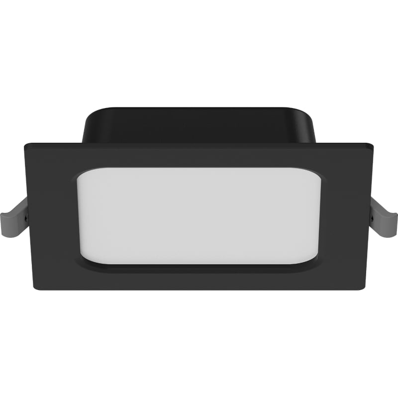 Mexen LDRR LED-Deckeneinbau-Downlight, 12 x 12 cm, 6W, Kaltweiß - 6500K, 600 lm, schwarz - L211-012-0665-70