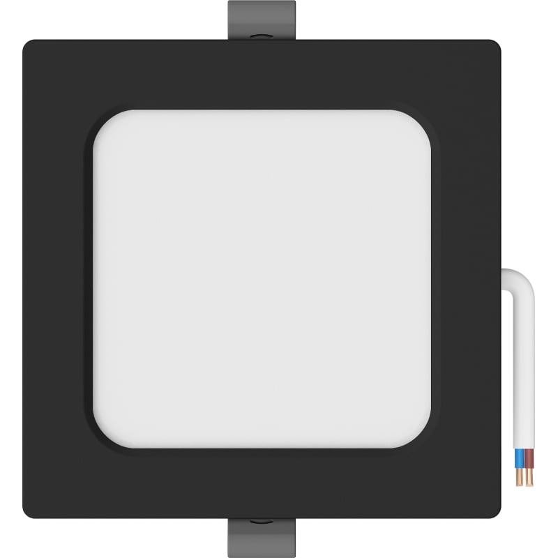 Mexen LDRR LED-Deckeneinbau-Downlight, 12 x 12 cm, 6W, Kaltweiß - 6500K, 600 lm, schwarz - L211-012-0665-70