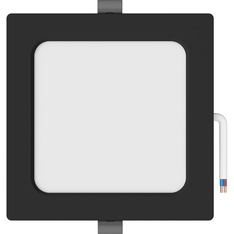 Mexen LDRR LED-Downlight-Deckenpanel Einbau 14 x 14 cm, 9W, Neutral - 4000K, 720 lm, schwarz - L211-014-0940-70