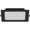Mexen LDRR LED-Downlight-Deckenpaneel, einbaubar, 17 x 17 cm, 12W, Neutral - 4000K, 1320 lm, schwarz - L211-017-1240-70
