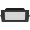 Mexen LDRR LED-Downlight-Deckeneinbaupanel 17 x 17 cm, 12W, Kalt - 6500K, 780 lm, schwarz - L211-017-1265-70