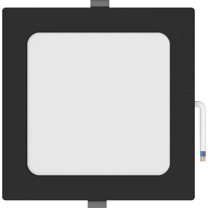 Mexen LDRR LED-Downlight-Deckeneinbaupanel 17 x 17 cm, 12W, Kalt - 6500K, 780 lm, schwarz - L211-017-1265-70