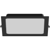 Mexen LDRR LED-Einbau-Deckenpanel Downlight 22 x 22 cm, 18W, Neutral - 4000K, 1350 lm, schwarz - L211-022-1840-70