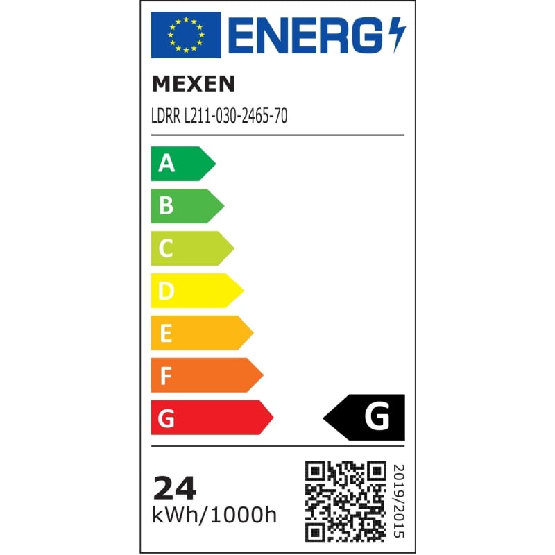 Mexen LDRR LED-Einbau-Deckenpanel Downlight 30 x 30 cm, 24W, Kalt - 6500K, 1920 lm, schwarz - L211-030-2465-70