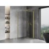 Mexen Mist-F Duschkabine klappbar rechts 100 x 100 cm, transparent, gebürstetes Gold - 8A6T-100-100-55-00-P