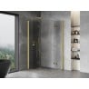 Mexen Mist-F Duo faltbare Duschkabine links 100 x 75 cm, transparent, gold gebürstet - 8A6-100L-075P-55-00