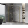 Mexen Mist-F Duo Faltbare Duschkabine links 90 x 80 cm, transparent, gold gebürstet - 8A6-090L-080P-55-00