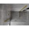 Mexen Mist-F Duo Faltbare Duschkabine links 100 x 95 cm, transparent, gebürstetes Gold - 8A6-100L-095P-55-00