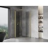 Mexen Mist-F Duo faltbare Duschkabine 80 x 80 cm, transparent, gebürstet gold - 8A6-080L-080P-55-00