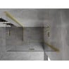 Mexen Mist-F Duo klappbare Duschkabine rechts 80 x 120 cm, transparent, gebürstetes Gold - 8A6-080L-120P-55-00